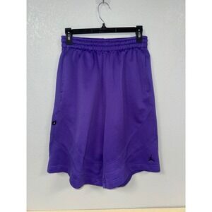 Jordan Mens Purple Basketball Shorts Jumpman Logo Athletic Gym Shorts Size M
